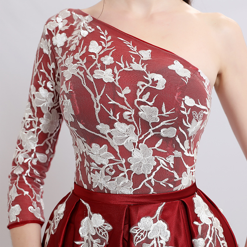 Europa y América Amazon AliExpress deseo vestido de noche de las mujeres vestido de novia elegante simple banquete vestido de noche image 3