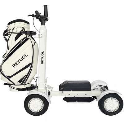 Retuol Four-Wheel Electric Golf Cart Scooter Foldableable and Detachable for 18 Holes Drop Shipping (Qatlanan elektrik skuterlər) - white-48v20ah