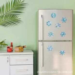 5D diamond painting refrigerator sticker creative magnetic sticker snowflake diamond sticker cartoon soft magnetic tile small accessories box bag hanging decoration