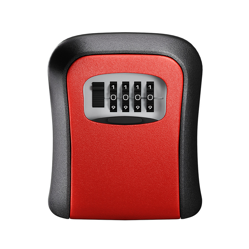 Decoración gancho caja de cierre de contraseña sin instalación residencial sitio de construcción caja de llaves caja de almacenamiento caja de almacenamiento de claves de contraseña metálica