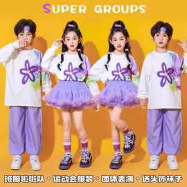 儿童啦啦队演出服小学生运动会开幕式班服幼儿园蓬蓬裙服装表演