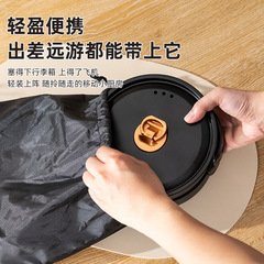 Bedroom foldable electric pot for storage, travel portable multi-function non-stick pot electric hot pot split electric pot