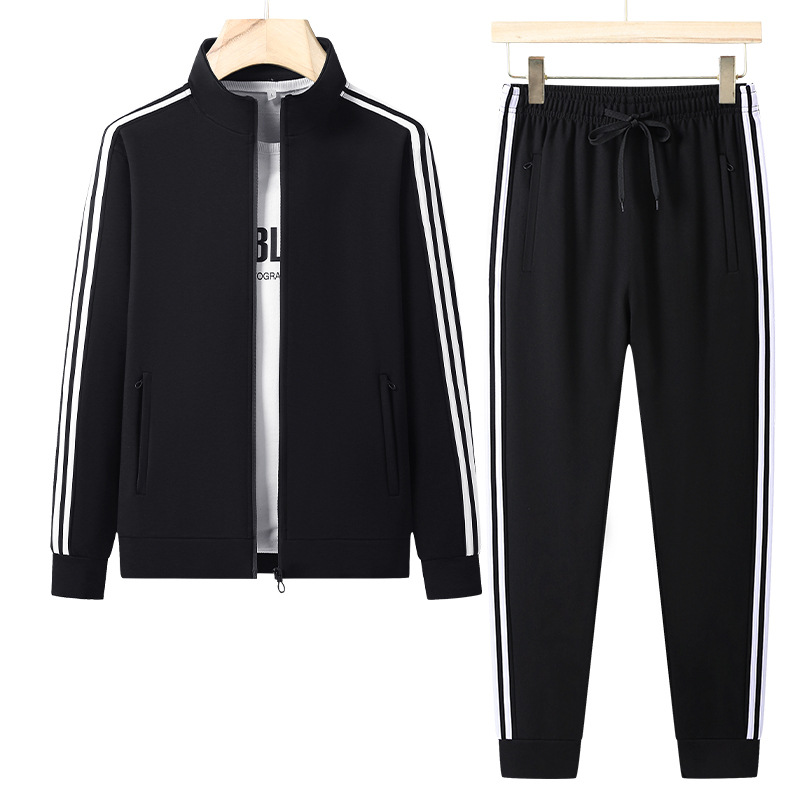 L - 6XL primavera y otoño traje deportivo casual hombre seda romana traje suelto grande hombre gordo pantalones largos pies