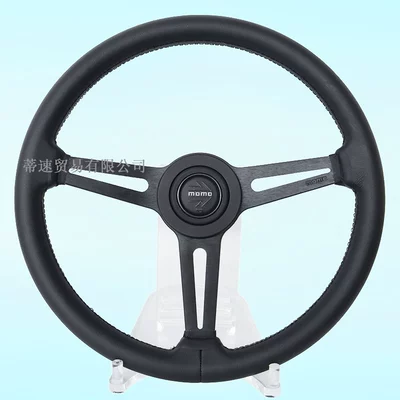 Direct Sales Universal Automotive Momo: Steering wheel - black-line-gray-horn