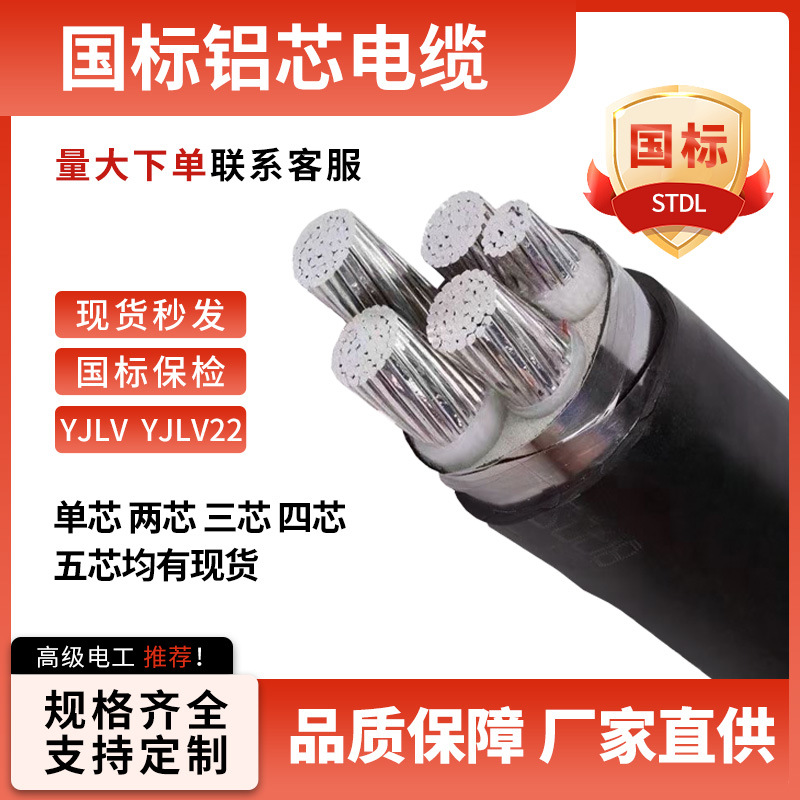 电缆-铝芯电缆YJLV,ZC,ZR-YJLV22,1-5芯特价销售合肥厂家铠装电缆