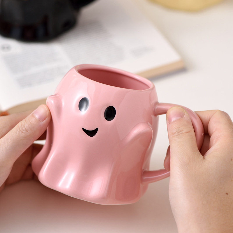 ハロウィーンプレゼントのアイデアは妖精陶磁器カップかわいい幽霊漫画マークカップ朝食カップを責める|undefined