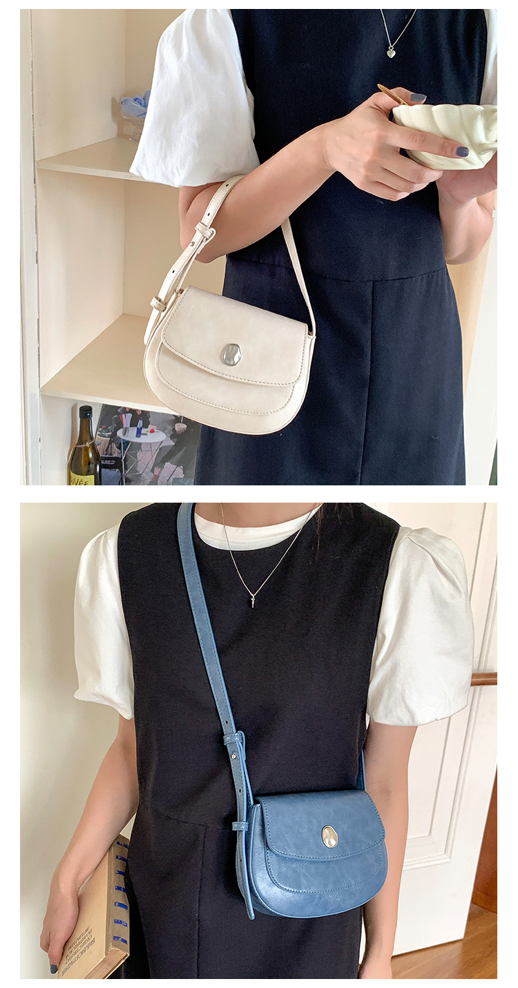 Nuova borsa a tracolla piccola a conchiglia sottobraccio, da donna, solida e semplice, con patta, di alta qualità_voghion.com
