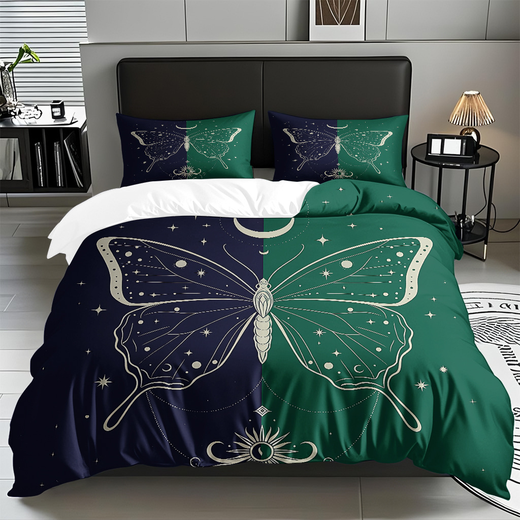 Butterfly series digital print edredón comercio electrónico transfronterizo preferido fuente fábrica adaptada modo TEMU / JIT