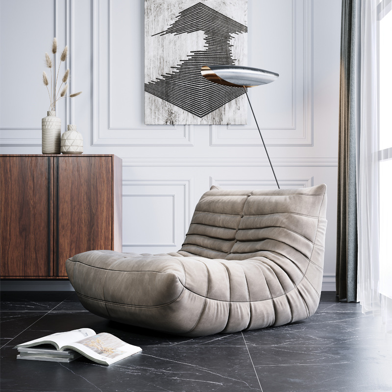 Sofá individual moderno tipo oruga, sofá de tela estilo italiano para sala de estar de apartamento pequeño, sillón para dormitorio, cómodo.