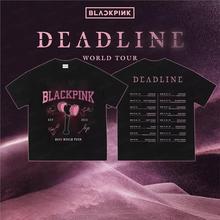 BLACKPINK粉墨DEADLINE2025演唱会宽松应援韩版棉圆领短袖T恤女