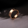 Ring stainless steel for beloved, 750 sample gold, 6mm, wholesale