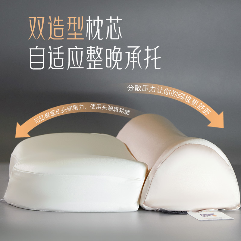 アンチアーチ枕芯、頸椎保護、睡眠補助枕芯、家庭用成人男性用円筒形低反発枕芯のペア|undefined