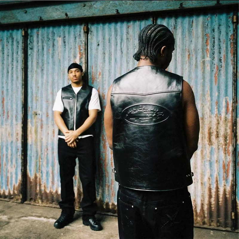 Niche Trendy Brand Alcatraz American Style Thickened Quilted Loose Biker Leather Jacket Loose Vest Jacket for Men