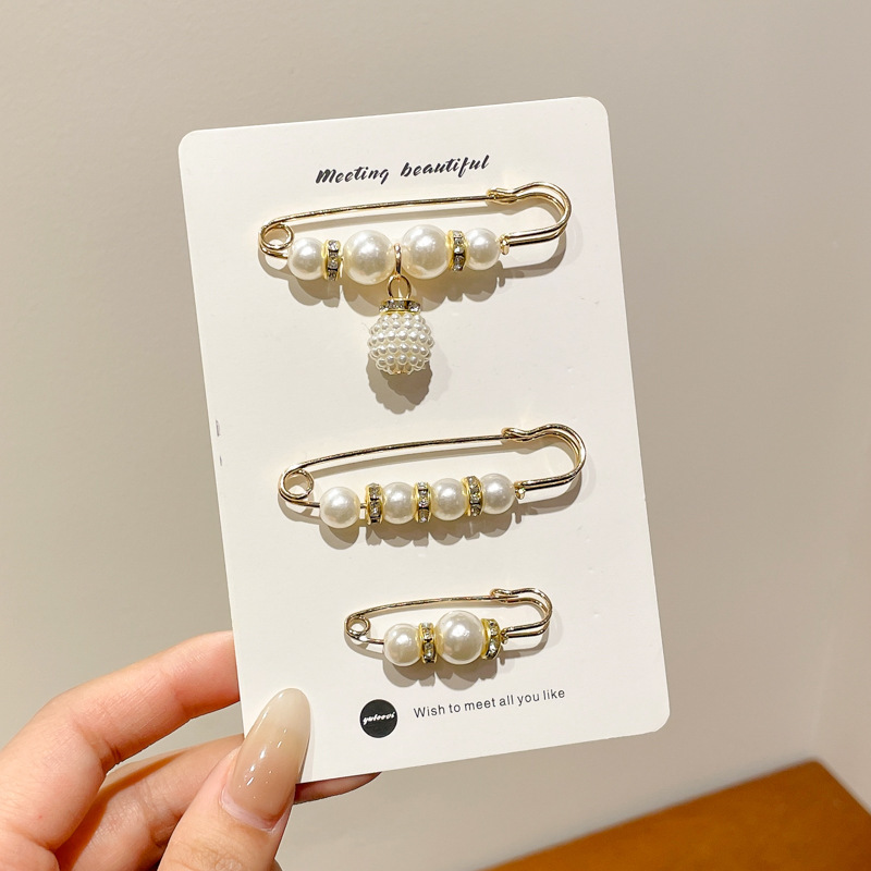 Falda con hebilla de cintura de perlas, circunferencia de cintura grande, cambio de artefacto, hebilla anti-luz, ropa, broche de diseño fijo