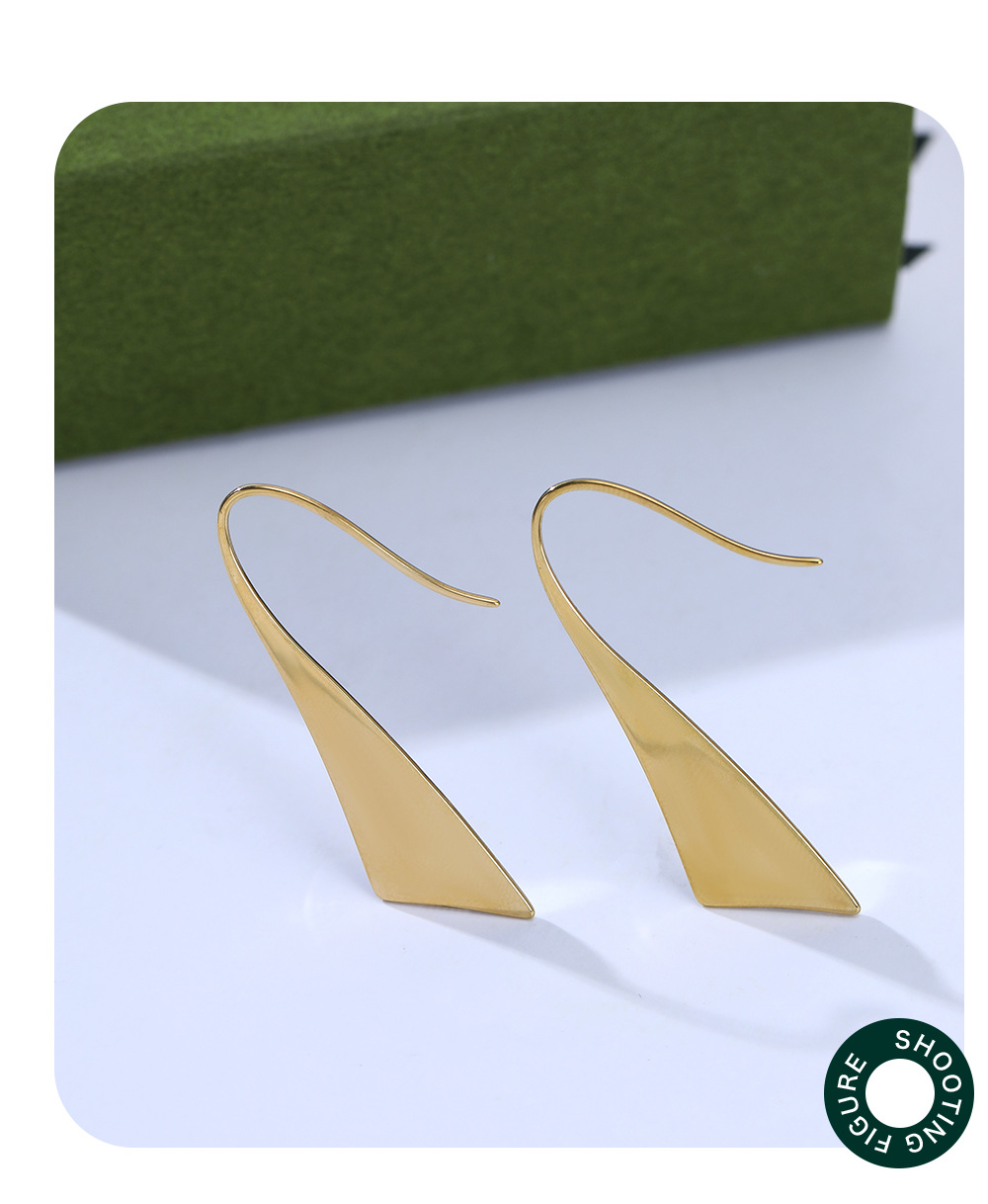 Simple Style Geometric Stainless Steel Plating Drop Earrings 1 Pair