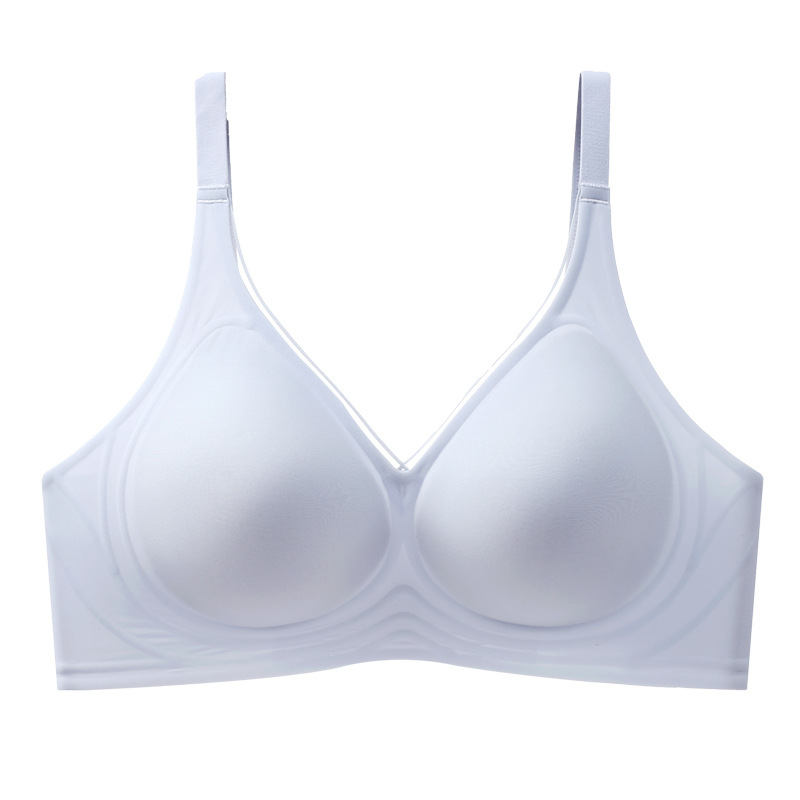 Ropa interior de látex para mujer, pechos pequeños, recolección superior, anti-flacidez, sin anillo de acero, leche auxiliar, sin marcas, transpirable, sujetador delgado