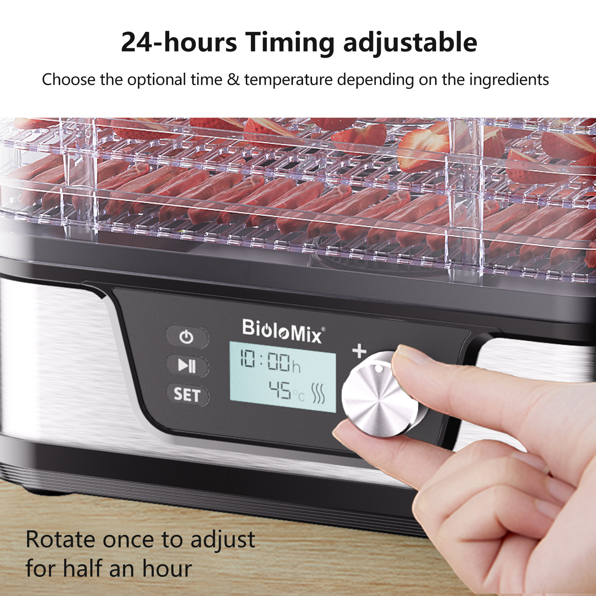 Deshidratador de Alimentos Doméstico de Acero Inoxidable Multifuncional para Cocina