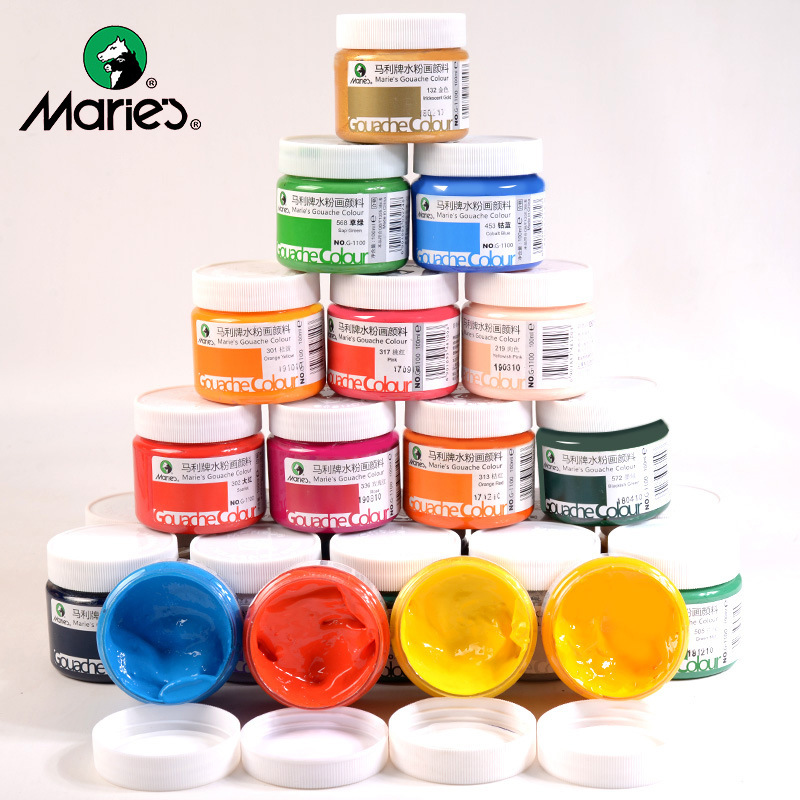 Marley marca gouache pintura G1100 suministros de arte especiales pintados a mano pintura práctica pintura publicidad color 100ml