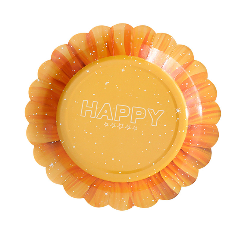 一次性纸盘卡通彩色餐盘生日派对蛋糕盘子圆盘甜品盘活动聚会餐具|undefined