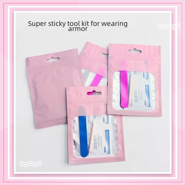 Wear armour upgrade kit set wholesale crystal jelly glue nail file orange stick alcohol cotton instructions
