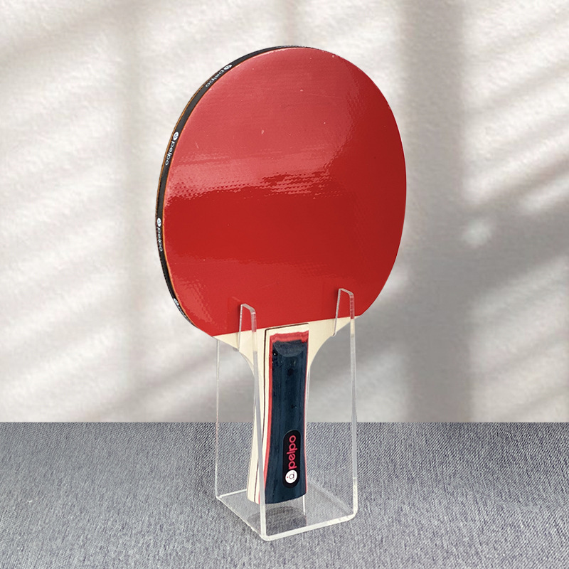 Transparent Table Tennis Racket Display Stand, Straight Racket Holder, Horizontal Racket Holder, Acrylic Display Rack, Storage Rack, Support Stand Base