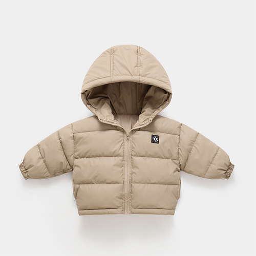 2025 Children's Down and Cotton Winter Jacket with Fleece, Unisex Baby and Toddler Medium and Small Size Thick Outerwear, Kids' Cotton Padded Coat