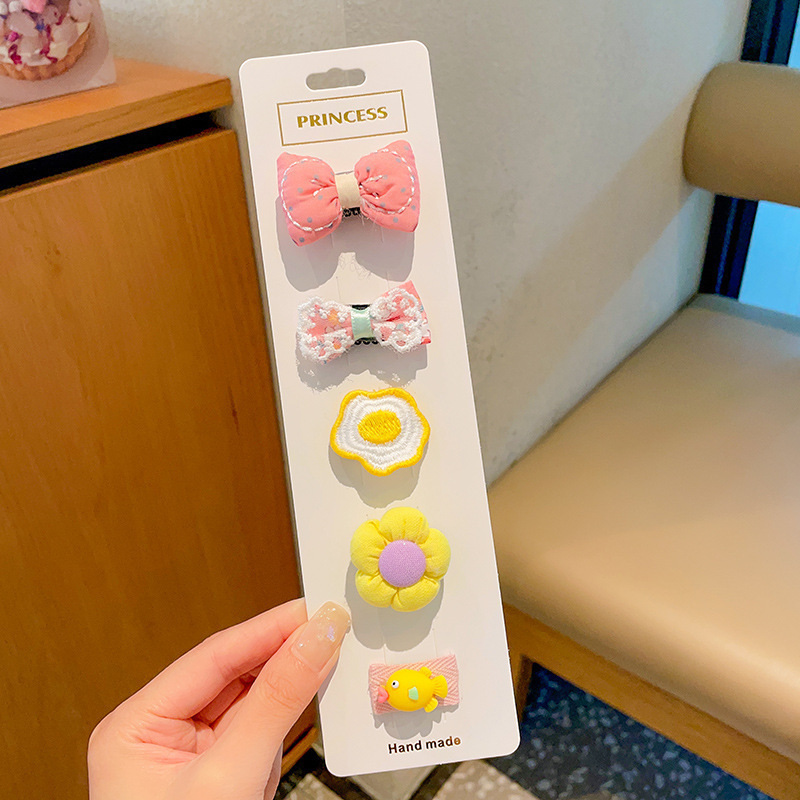 Clip para el cabello de bebé niñita no daña la tarjeta de cabello para niños adorable clip de cabello de mar de supercabel