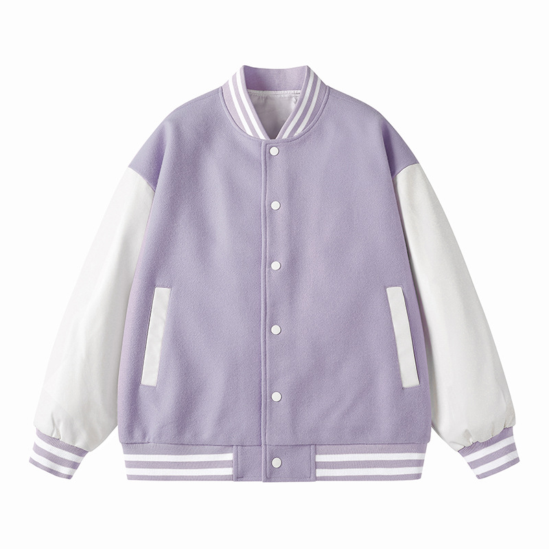 Chaqueta de bomber estadounidense transfronteriza de alta gama chaqueta casual jacket otoño e invierno manga PU marca de moda chaqueta de uniforme de béisbol personalización masculina image 10