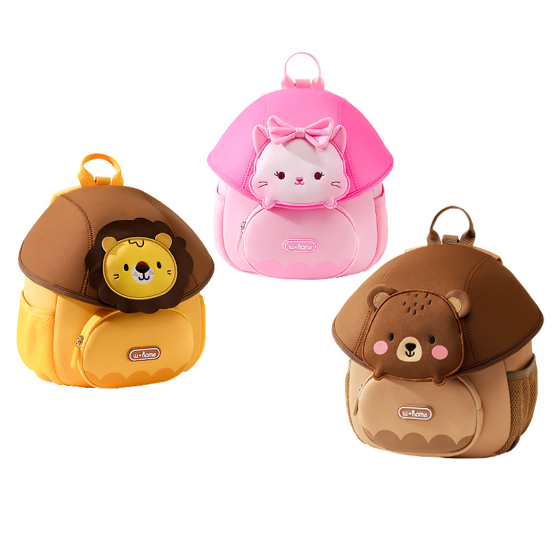 Mochila Escolar Infantil de Dibujos Animados para 2-6 Años de Neopreno Transpirable y Resistente al Desgaste para Escuela