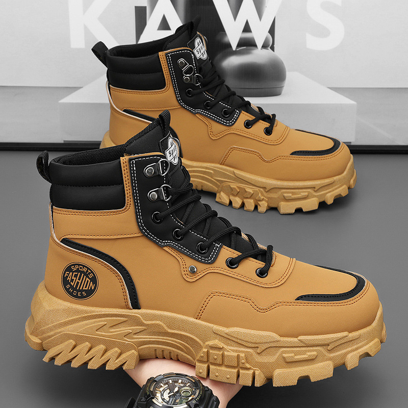 Zapatos de hombre otoño 2025 nuevas botas de trabajo de alto nivel tendencia masculina multifuncional con suela gruesa deportiva al aire libre botas Martin image 1