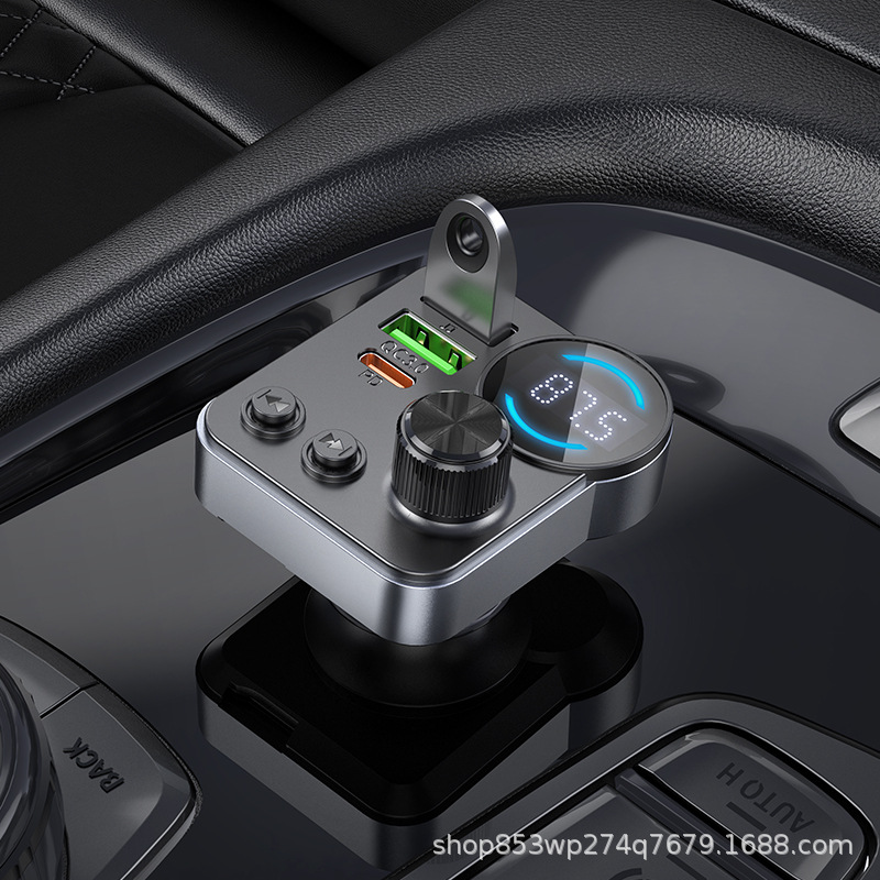 E86 Daler 48W Dual-Port Pd30W+Qc3.0 Car Bluetooth Fm Transmitter Supports USB Flash Drive and Tf Card Playback