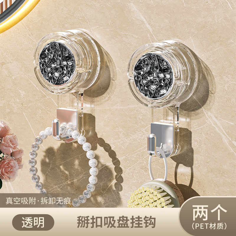 Gancho de ventosa fuerte vacío sin perforación fuerte gancho adhesivo de carga puerta de cocina trasera gancho de pared de baño