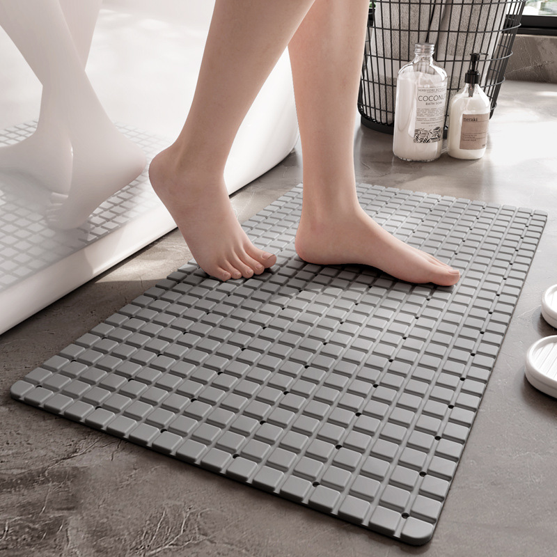 New Style Simple TPE Bathtub Bathroom Anti-Slip Mat Toilet Bath Shower Room Suction Cup Floor Mat Toilet Foot Mat