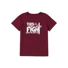 独立站外贸THIS IS HOW I FIGHT MY欧美时尚字母短袖女士T恤 批发