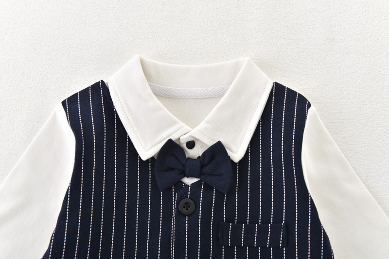 赤ちゃんのワンピースの春の服の百日の宴会の服の男の子の赤ちゃんの1歳のドレスの洋風の外出の英倫の紳士の小さいスーツ