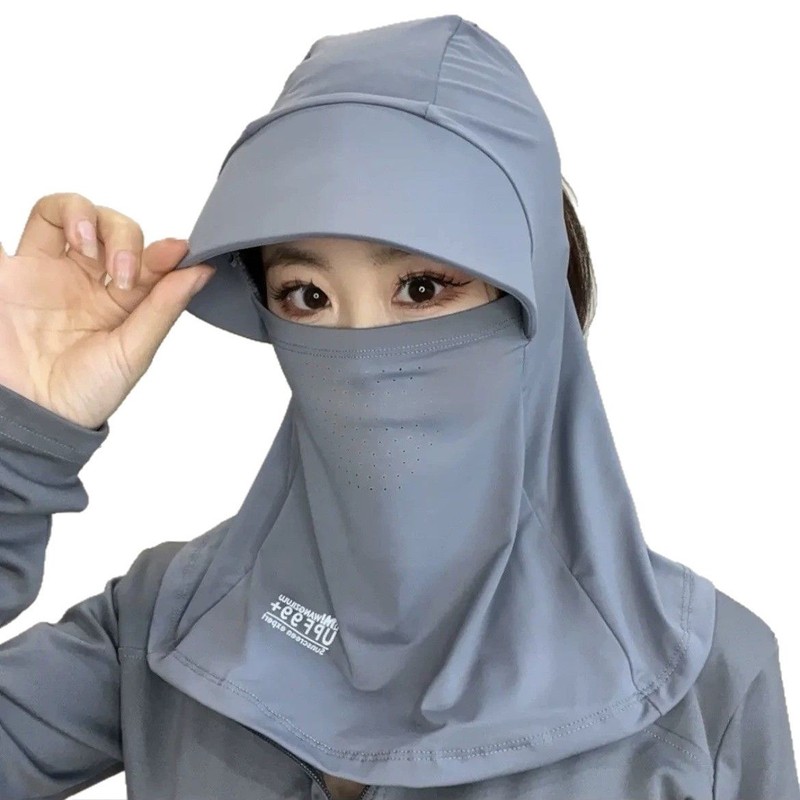 透气女干薄款帽速全护颈防晒太阳帽包裹面罩三合一户外遮阳帽干活|undefined