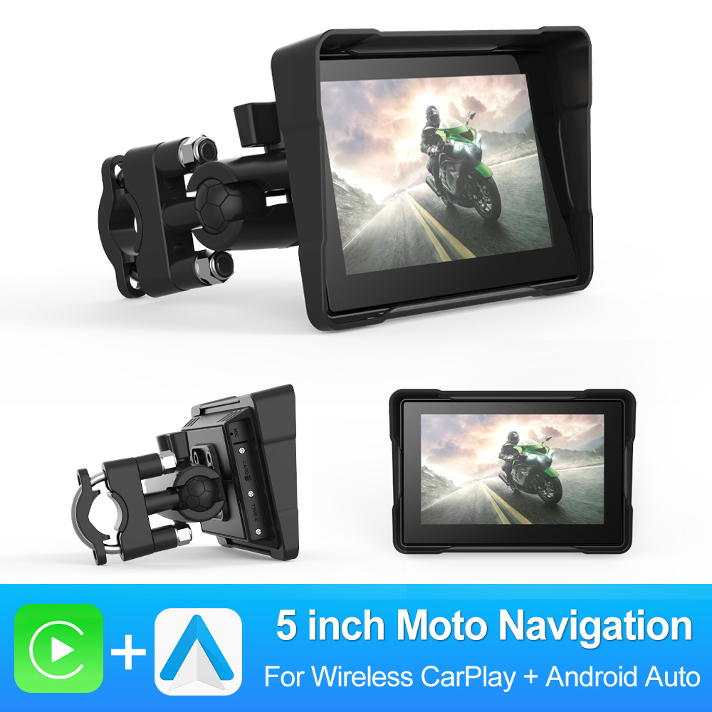 Motuoche 5/6.25 inch Motorcycle Navigation Recorder Waterproof Smart Riding CarPlay (Motorcycle driving recorder) - zc11c-5-inch-playback