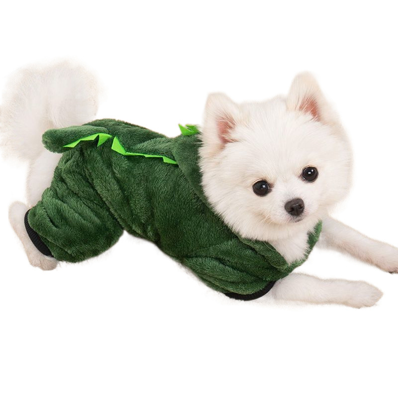 犬服恐竜変身服保温四足服テディ比熊法斗小型子犬ペット猫服|undefined