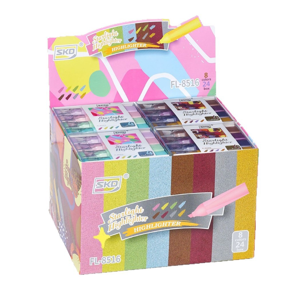 Cuadrado flash puntero de resaltador de estudiantes de color suave puntero de marca de puntos clave DIY puntero de acuarela lotes de stock