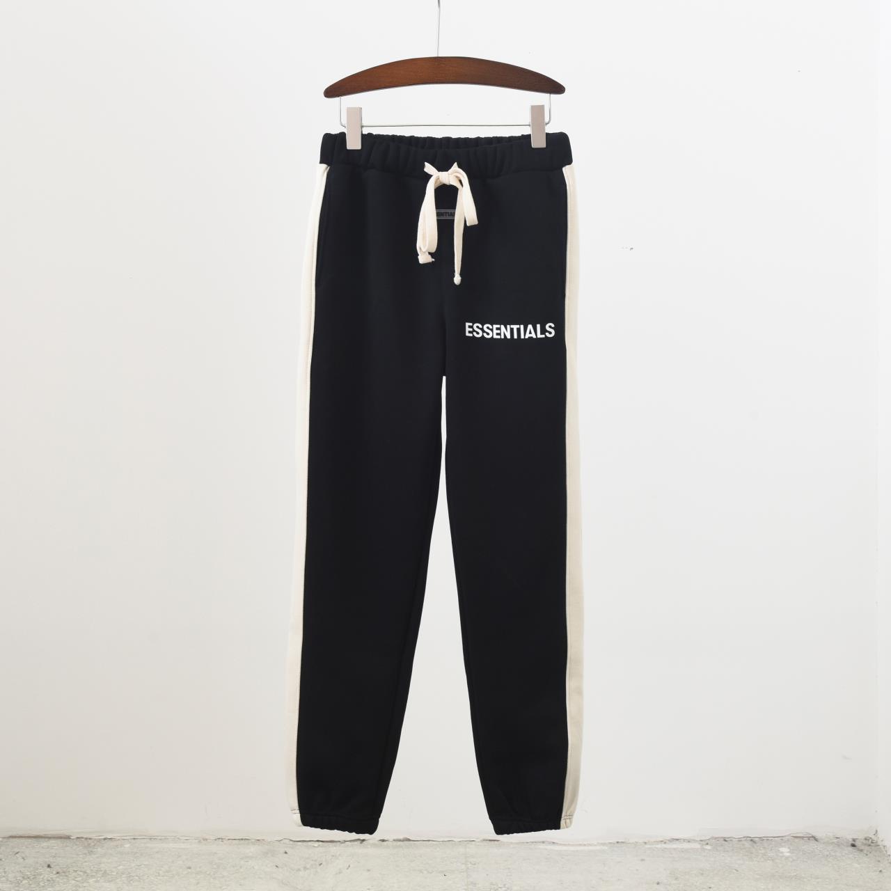 FEAR OF GOD FOG double line ESSENTIALS American street fashion brand fleece-lined closed stitching trousers for men