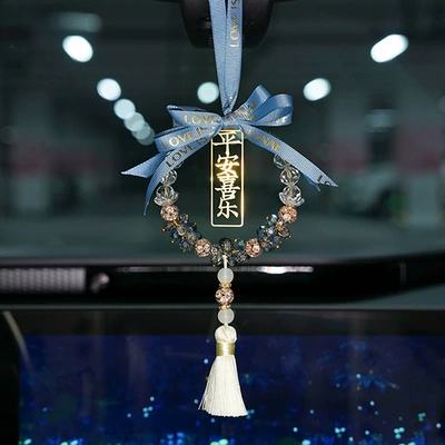 Pendant, Creative Car Rearview Mirror – Car hanging - blue