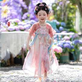 汉服女童2026夏款儿童古风仙气飘逸公主连衣裙小女孩国风表演襦裙