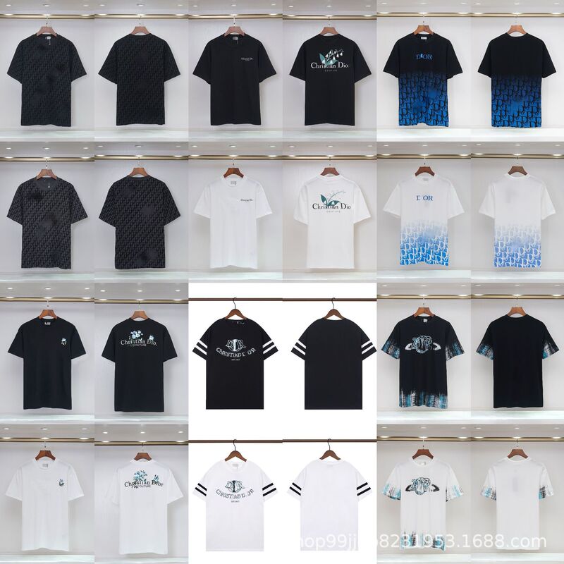 Correct Version of D Dijia 2026 Summer New Classic Logo Embroider Casual Loose Pullover Short-Sleeved T-Shirt Export Trend