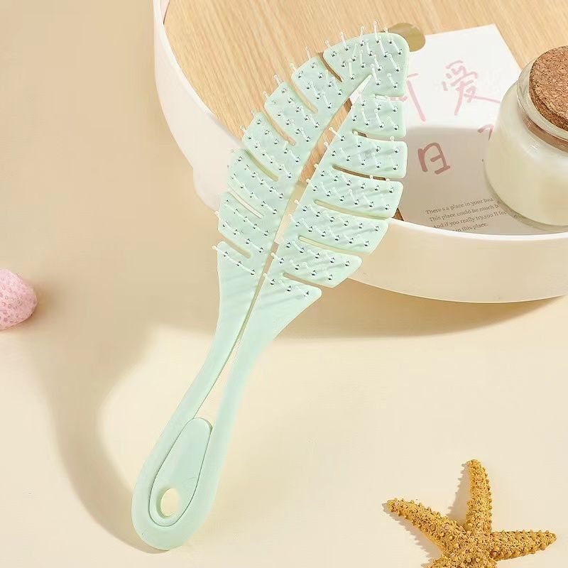 Yangzi mullido peine Internet celebridad hoja peine cojín de aire bolsa de aire peine masaje portátil anti-pérdida de cabello peine elástico peine de la princesa