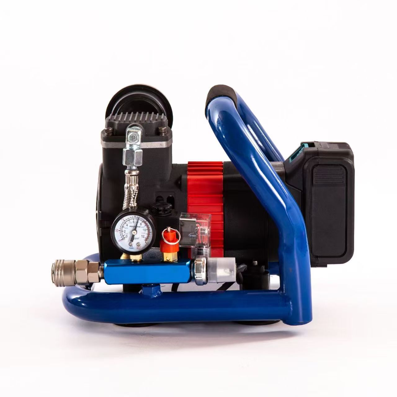 Lithium Battery Air Compressor Mini Portable Air Pump Oil-Free Silent Air Compressor for Woodworking Air Nail Gun