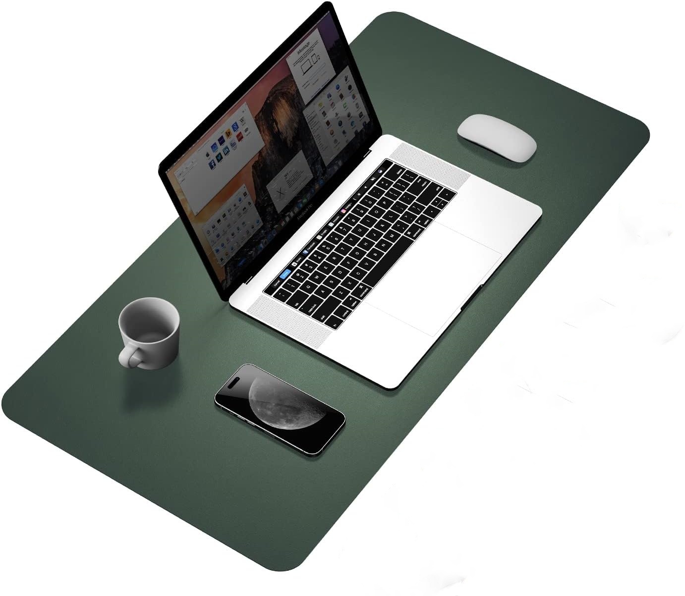 단면 다크 그린 스웨이드