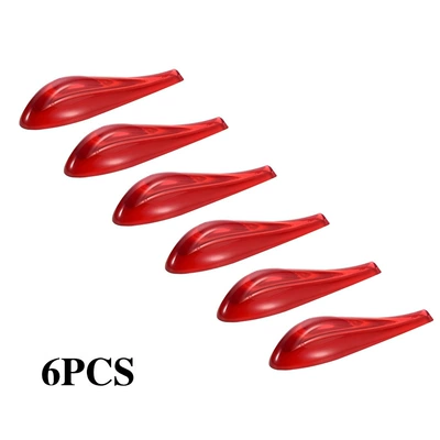 Automobile Modification General Purpose Automobile Reducing Wind Resistance Deflector Reducing Wind Noise Body Car Decorative Strip Anti-collision Strip (Other Automotive Exterior Supplies) - cz4780-spoiler-strip-opp-bag-red-6-pieces