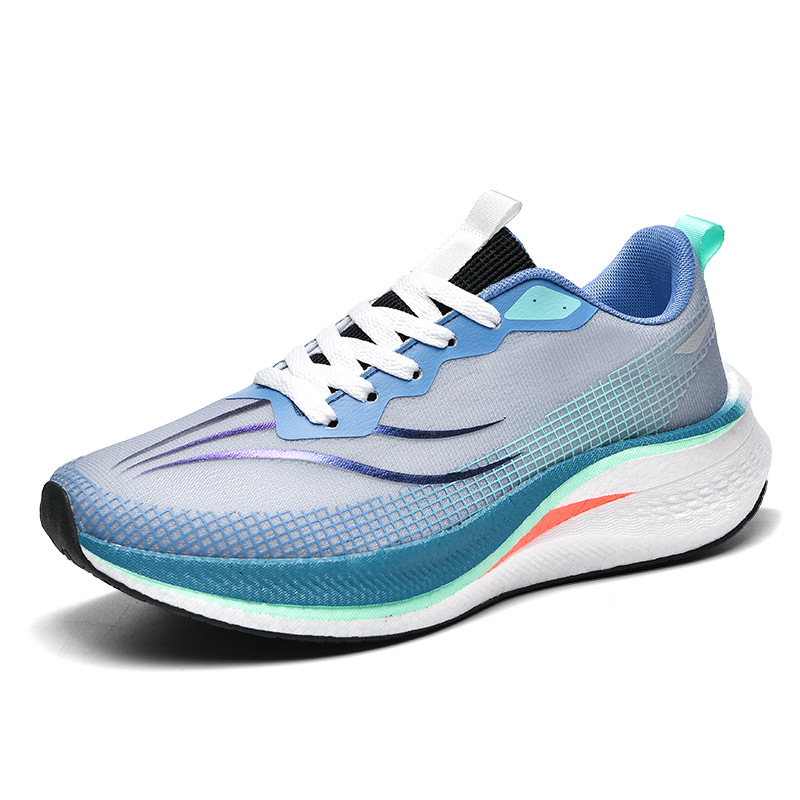 8806 zapatos para correr hombres y mujeres superficie de malla baja transpirable amortiguador ligero primavera y verano zapatos deportivos de tablero de carbono zapatillas de red para correr