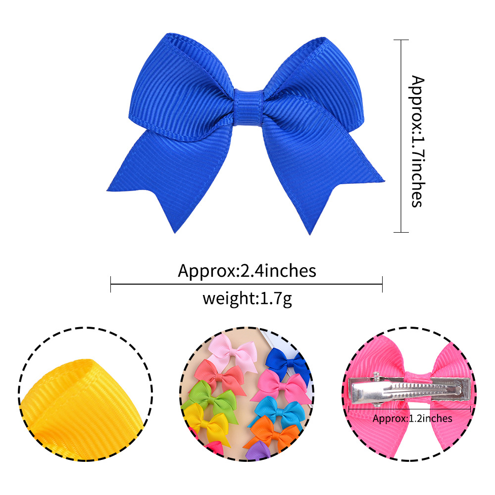 Nihaojewelry Simple Pure Color Children's Bow Hairpin Wholesale Jewelry display picture 2