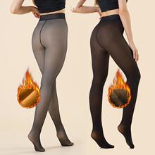 I 39628 Black Sheer Fleece Leg ��͸�����������羳��ó��
